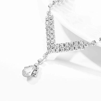 Imagem de Conjunto Colar e Brinco de Brilhante Luxo Festas Casamentos e Debutantes