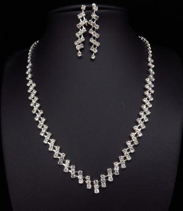 Imagem de Conjunto Colar e Brinco de Brilhante Luxo Festas Casamentos e Debutantes