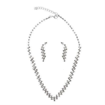 Imagem de Conjunto Colar e Brinco de Brilhante Luxo Festas Casamentos e Debutantes