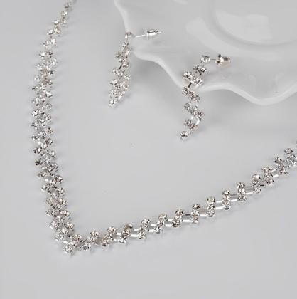 Imagem de Conjunto Colar e Brinco de Brilhante Luxo Festas Casamentos e Debutantes