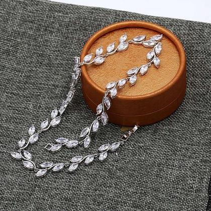 Imagem de Conjunto Colar E Brinco Noiva Zircônia Prata Festa Debutante