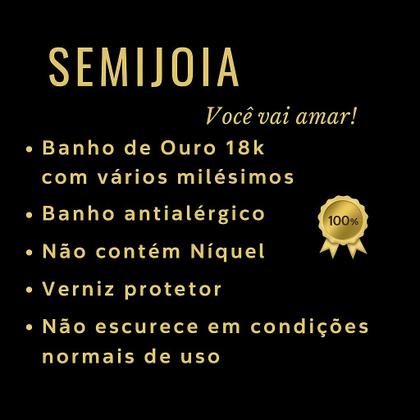 Imagem de Conjunto Colar e Pulseira Semijoia Banhado a Ouro 18k