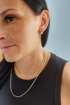 Imagem de Conjunto Colar e Pulseira Semijoia Banhado a Ouro 18k