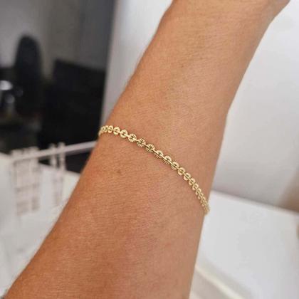 Imagem de Conjunto Colar e Pulseira Semijoia Banhado a Ouro 18k