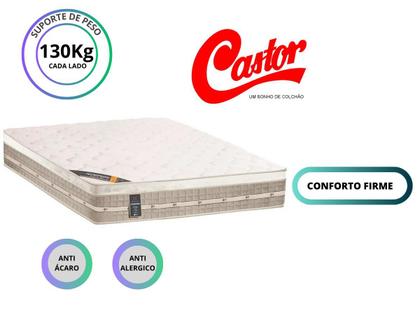 Imagem de Conjunto Colchão Castor Molas Premium Tecnopedic + Cama Box Baú Viúva Jadmax 128x188x72