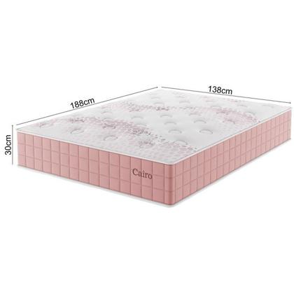 Imagem de Conjunto Colchão Mola Ensacada e Base Box Casal 67x138x188cm Cairo Yescasa
