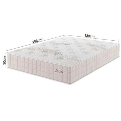 Imagem de Conjunto Colchão Mola Ensacada e Base Box Casal 67x138x188cm Cairo Yescasa