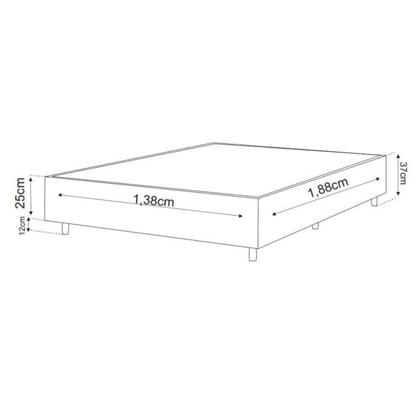 Imagem de Conjunto Colchão Mola Ensacada e Base Box Casal 67x138x188cm Cairo Yescasa