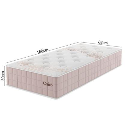 Imagem de Conjunto Colchão Mola Ensacada e Base Box Solteiro 67x88x188cm Cairo Yescasa