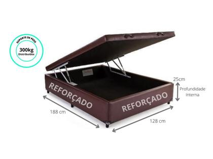 Imagem de Conjunto  Colchão Ortobom Airtech Viúva + Cama Box Baú Jadmax 128x188 - Reforçada -Ideal para espaços Pequenos 