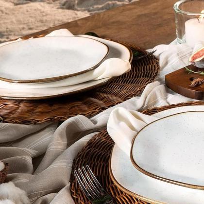 Imagem de Conjunto Com 06 Pratos De Sobremesa Oxford Ryo Maresia De 21,5 Cm