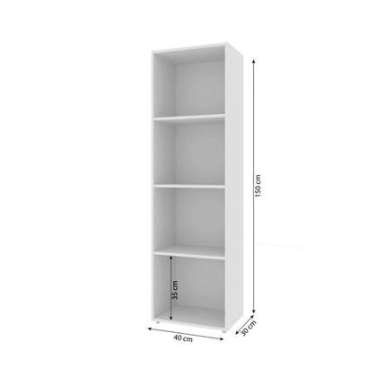 Imagem de Conjunto com 1 Mesa Escrivaninha 3 Nichos Veneta e 1 Estante Livreiro 4 Nichos Calum