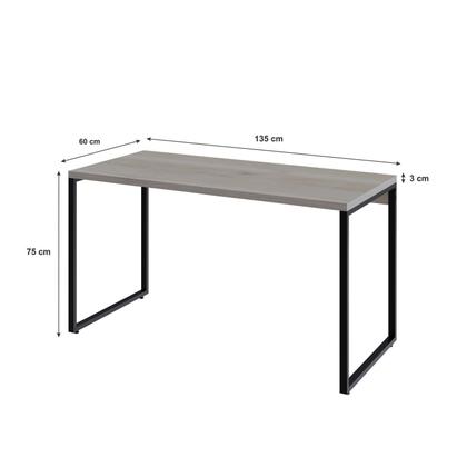 Imagem de Conjunto com 10 Escrivaninhas Kuadra Estilo 135cm Industrial Snow