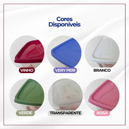 Imagem de Conjunto Com 10 Potes 280 ML Pequenos Quadrados BPA Free Versátil Multiusos
