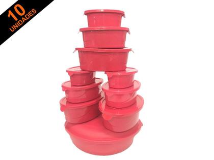 Imagem de Conjunto Com 10 Vasilhas Para Cozinha Com Tampas Multi Uso