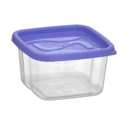 Imagem de Conjunto Com 12 Potes Quadrado Graduados BPA Free 600 ml