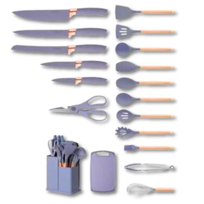 Imagem de Conjunto Com 19 Utensílios Cozinha Silicone Concha Espátula Cinza - Clink