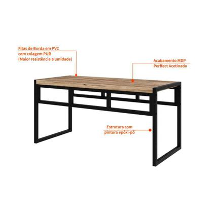 Conjunto com 2 Bancos de Jantar Wooden Carvalho e Preto - Mobly Imagem de Conjunto com 2 Bancos de Jantar Wooden Carvalho e Preto