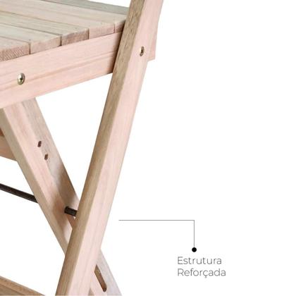 Imagem de Conjunto com 2 Banquetas alta Dobráveis para bar e balcão em madeira Ismalu