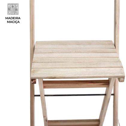 Imagem de Conjunto com 2 Banquetas alta Dobráveis para bar e balcão em madeira Ismalu