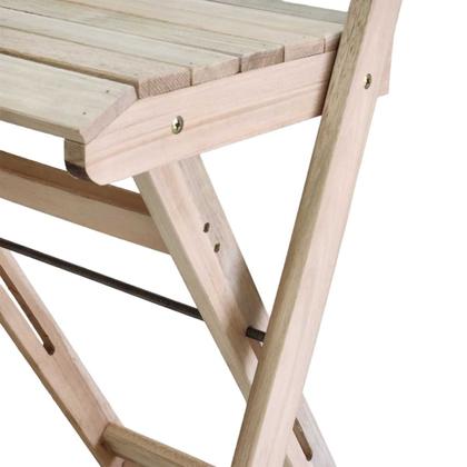 Imagem de Conjunto com 2 Banquetas alta Dobráveis para bar e balcão em madeira Ismalu