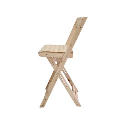 Imagem de Conjunto com 2 Banquetas alta Dobráveis para bar e balcão em madeira Ismalu