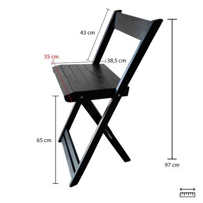 Imagem de Conjunto com 2 Banquetas alta Dobráveis para bar e balcão em madeira Ismalu