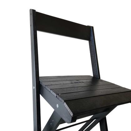 Imagem de Conjunto com 2 Banquetas alta Dobráveis para bar e balcão em madeira Ismalu