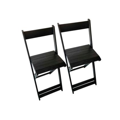 Imagem de Conjunto com 2 Banquetas alta Dobráveis para bar e balcão em madeira Ismalu