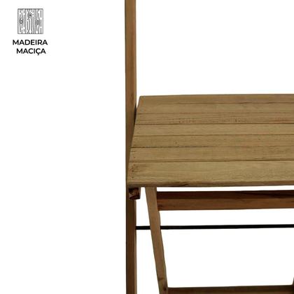 Imagem de Conjunto com 2 Banquetas Dobráveis para Bistro e balcão em madeira Ismalu