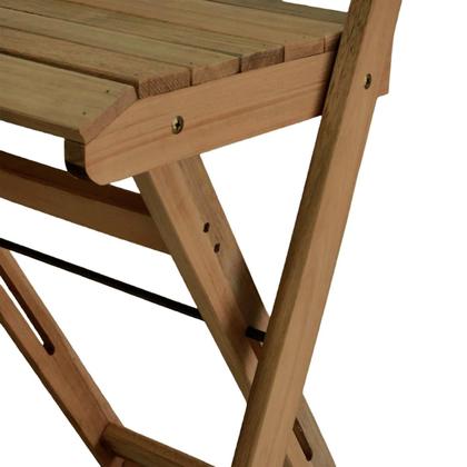 Imagem de Conjunto com 2 Banquetas Dobráveis para Bistro e balcão em madeira Ismalu