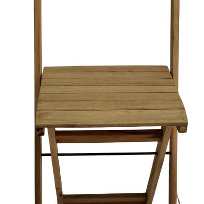Imagem de Conjunto com 2 Banquetas Dobráveis para Bistro e balcão em madeira Ismalu
