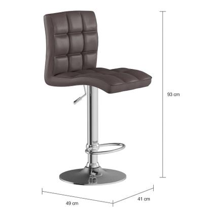 Conjunto com 2 Banquetas Giratórias Finley Marrom Escuro - Mobly Imagem de Conjunto com 2 Banquetas Giratórias Finley Marrom Escuro