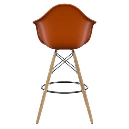 Imagem de Conjunto com 2 Banquetas para Sala de Jantar Arm PP Dsw Laranja/Tangerina