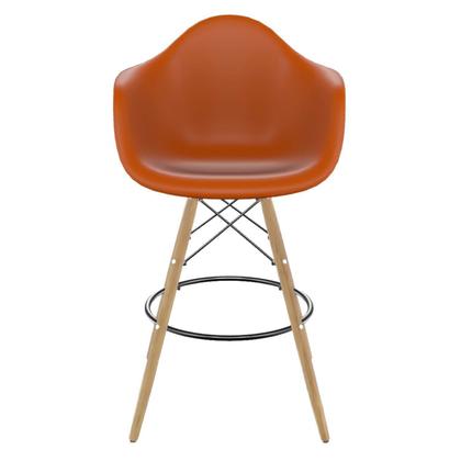 Imagem de Conjunto com 2 Banquetas para Sala de Jantar Arm PP Dsw Laranja/Tangerina