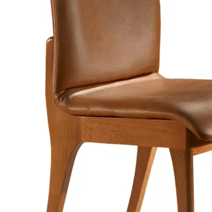 Imagem de Conjunto com 2 Cadeiras de Jantar Bella Gold Imbuia e Caramelo