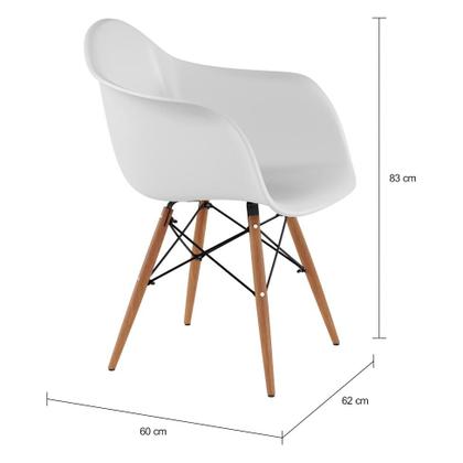 Imagem de Conjunto com 2 Cadeiras Dover com Braço Branco