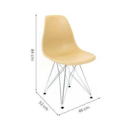 Conjunto com 2 Cadeiras Eames Bege - Emporio Tiffany Imagem de Conjunto com 2 Cadeiras Eames Bege