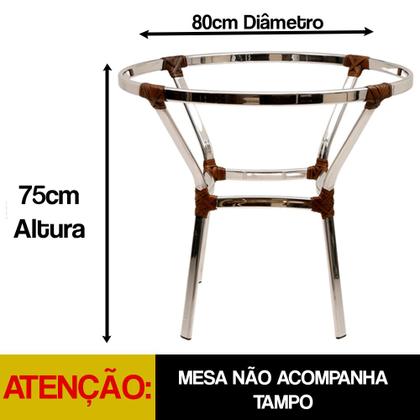 Imagem de Conjunto com 2 Cadeiras Floripa e Mesa Ascoli Trama Original