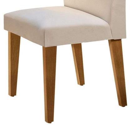 Conjunto com 2 Cadeiras Goiatuba Veludo Imbuia e Creme - Mobly Imagem de Conjunto com 2 Cadeiras Goiatuba Veludo Imbuia e Creme