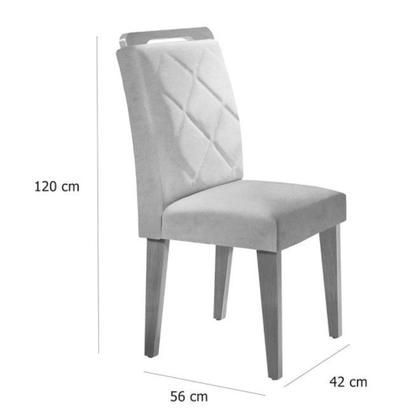 Conjunto com 2 Cadeiras Melissa para Mesa de Jantar MDF Rufato Imagem de Conjunto com 2 Cadeiras Melissa para Mesa de Jantar MDF Rufato