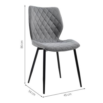 Imagem de Conjunto com 2 Cadeiras Palmer Cinza