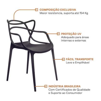 Imagem de Conjunto com 2 Cadeiras para Sala de Jantar Allegra Bege/Fendi