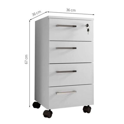 Conjunto com 2 Gaveteiros Paris 8 GV Branco - Mobly Imagem de Conjunto com 2 Gaveteiros Paris 8 GV Branco