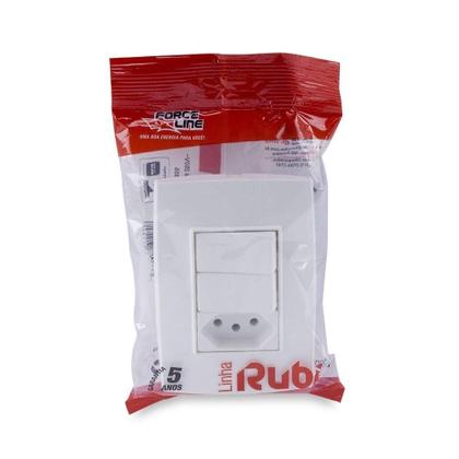 Imagem de Conjunto com 2 Interruptores E Uma Tomada Force Line