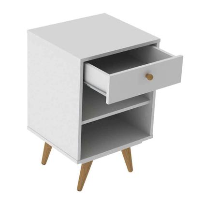 Conjunto com 2 Mesas de Cabeceira Retrô Plus 1 GV Branca - Mobly Imagem de Conjunto com 2 Mesas de Cabeceira Retrô Plus 1 GV Branca