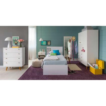Conjunto com 2 Mesas de Cabeceira Retrô Plus 1 GV Branca - Mobly Imagem de Conjunto com 2 Mesas de Cabeceira Retrô Plus 1 GV Branca
