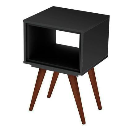 Imagem de Conjunto com 2 Mesas Laterais Retangulares Retrô Preto
