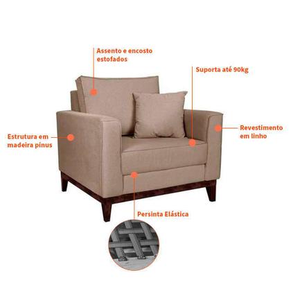 Conjunto com 2 Poltronas Beny I Bege - Mobly Imagem de Conjunto com 2 Poltronas Beny I Bege
