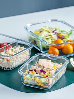 Imagem de Conjunto Com 2 Potes 1040ml Divisória Hermético Marmita